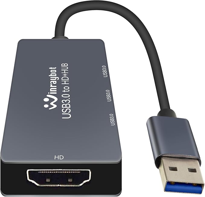 USB to HDMI Adapter,Hdmi to USBA for Monitor,USB A to HDMI for MacBook HD MI Adapter,Compatible with Windows 10/11 and Mac os,3.0 for 1080@60Hz