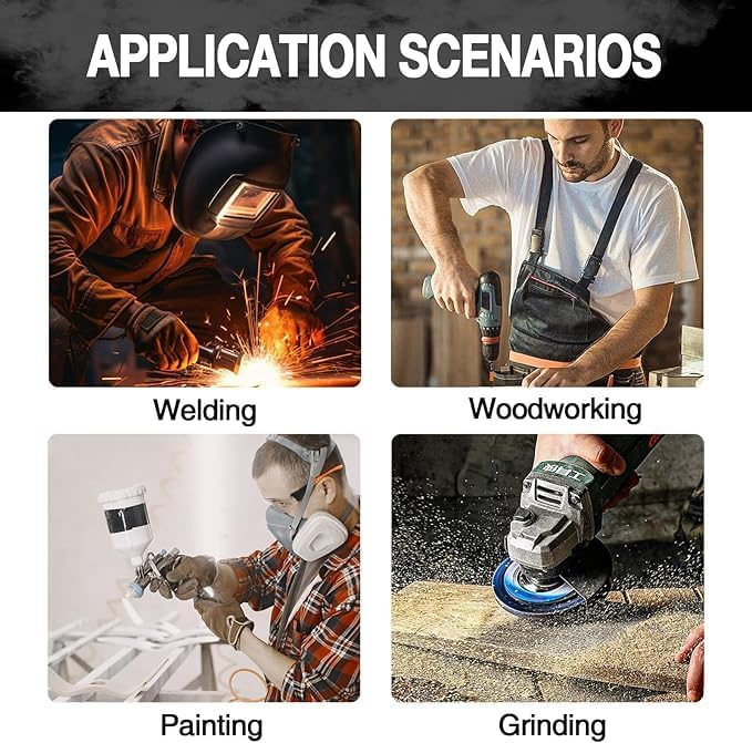 6200 Respirator Mask with Filters, Reusable Anti-fog Glass Gas Mask with Activated Carbon Filters