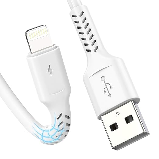 1ft iPhone Charge Cable Short, 5Pack USB to Lightning Cord for Fast Charging Stations 1 Foot Compatible with Apple iPhone 12 11 Pro Max Xs 8 7 6 5 Plus, iPad Air/Mini