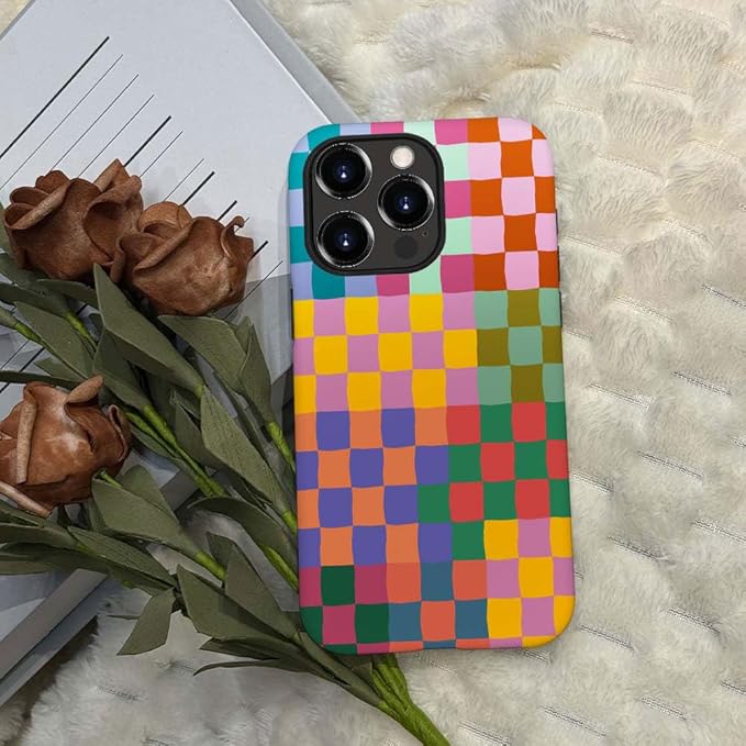 DAIZAG Case Compatible with for iPhone 12 Pro Max,Classic Checkerboard Plaid Phone Case for iPhone 12 Pro Max for Girl Women Boy Men