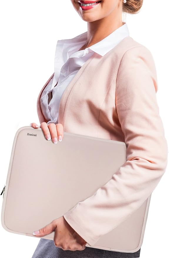 Laptop Sleeve Case 14 inch, Durable Shockproof Protective Computer Cover Flip Case Briefcase Carrying Bag Compatible with 14" HP, Lenovo, Asus, Acer, Notebook, Chromebook Computer, Pink