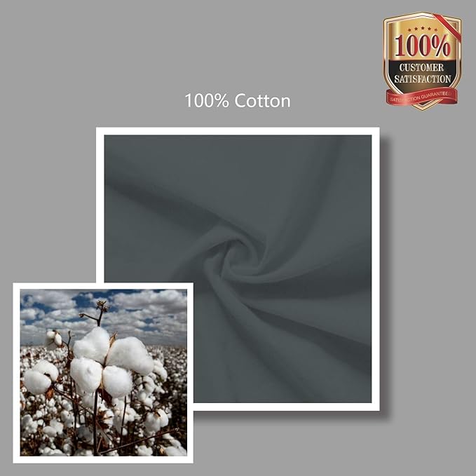 TOPDesign 24-Pack Economical 16"x15" Grey Cotton Tote Bag, Lightweight Medium Reusable Grocery Shopping Cloth Bags, Suitable for DIY, Advertising, Promotion, Gift, Activity