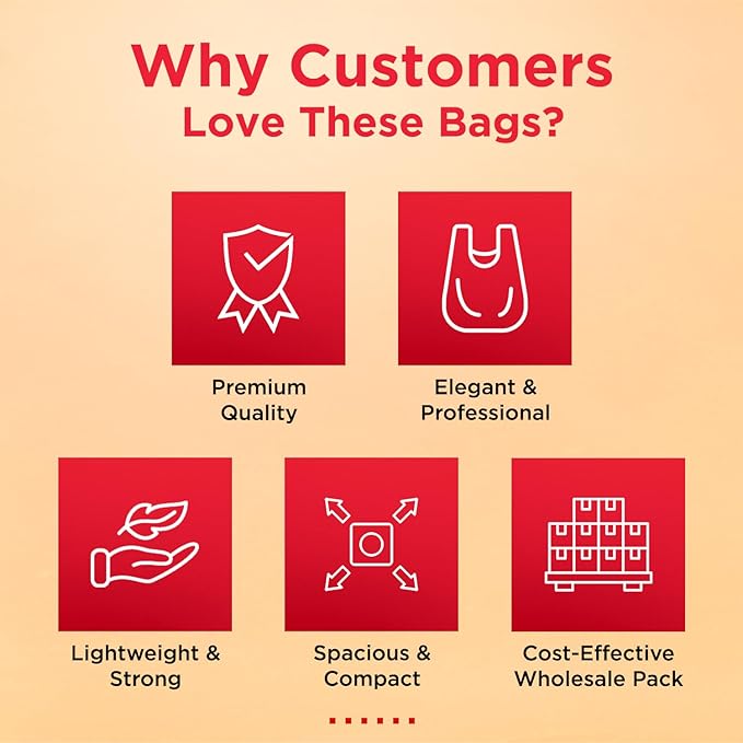 Infinite Pack Plastic Bags Thank You (1000 Count) | White Grocery Bags with Handles | T-shirt bags for small business