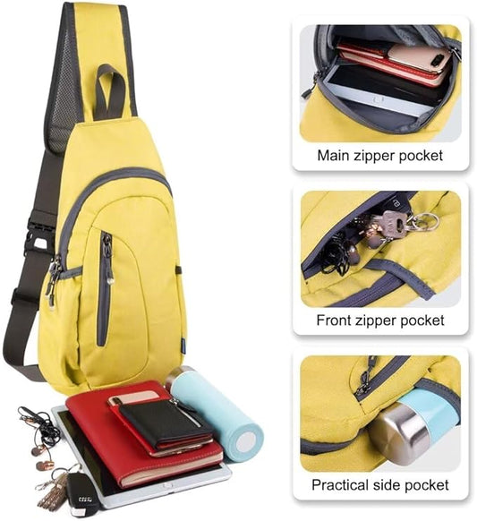 TITECOUGO Small Sling Bag, Lightweight Crossbody Backpack for Men Women, Shoulder Bag for Sports and Outdoor