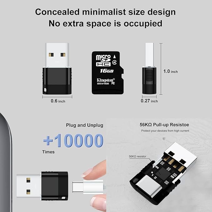USB to USB C Adapter,USB to C Adapter,Type C Female to USB A Male,USBC Adapters,USBA to USBC Cable Converter for iPhone 16 15 14,MacBook,iPad,4 Color