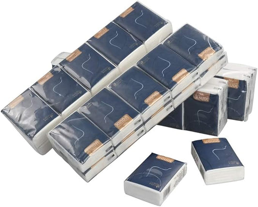 EudokkyNA 4-Ply Travel Size Pocket Facial Tissues, 120 Packs Mini Soft Tissue Packs