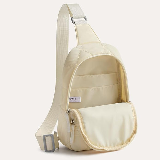 G4Free Sling Bag for Women, Casual Quilted Puffer Crossbody Purse Lightweight Fanny Packs for Daily Travel Work