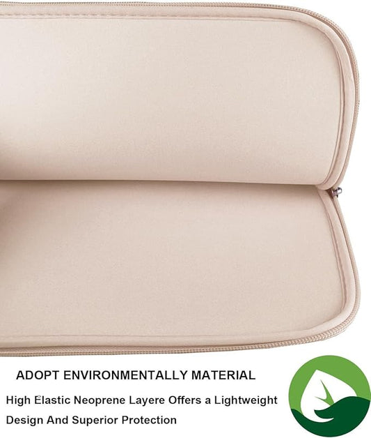 Laptop Sleeve 15.6 Inch, Resistant Neoprene Notebook Computer Pocket Case/Tablet Briefcase Carrying Bag Compatible for Asus Dell Fujitsu HP Sony Toshiba Acer- (LightPink)