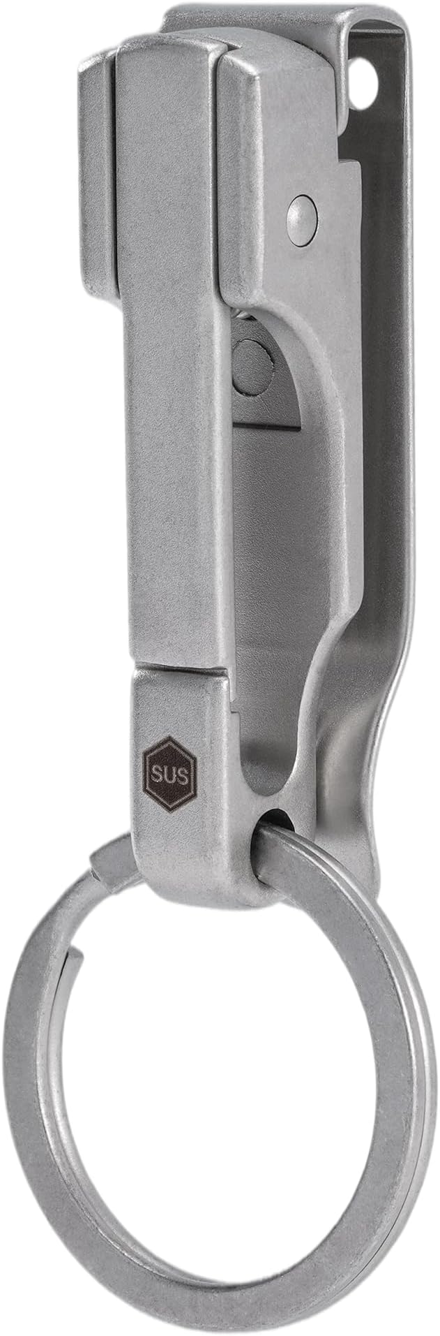 KeyUnity EDC Belt Keychain Clip Quick Release, Stainless Steel Duty Belt Key Ring Holder for Pants, Jeans, Trousers