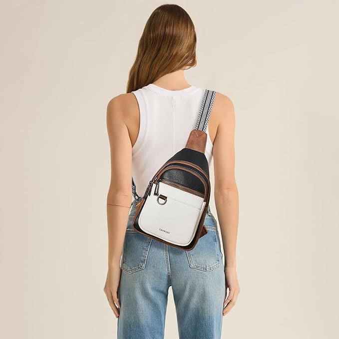 7L Sling Bag for Women Men Vegan Leather Crossbody Bags Fanny Pack Purse Backpack Over Shoulder Bag Travel Anti Theft