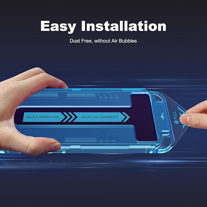 EGKimBa for iPhone 17 Pro Max Privacy Screen Protector, Gradient Color Tempered Glass, Bubble Free, Easy Installation, Auto Dust-Elimination, Anti Blue Light