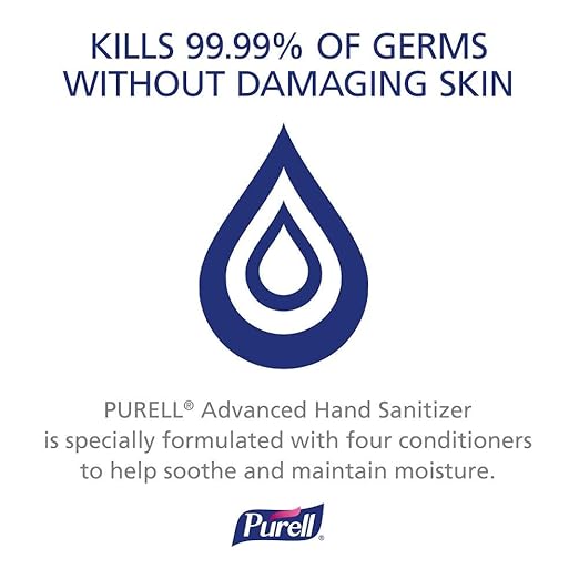 PURELL Advanced Hand Sanitizer Soothing Gel, Fresh Scent, 2 fl oz Travel Size Flip-Cap Bottle (Pack of 6), 3156-04-EC