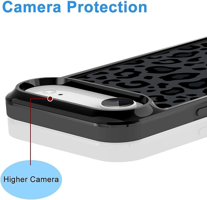 KANGHAR Case Compatible with iPhone Air,Black Leopard Design,Tire Texture Non-Slip +Shockproof Rugged TPU Protective Case for iPhone Air 6.5 Inch