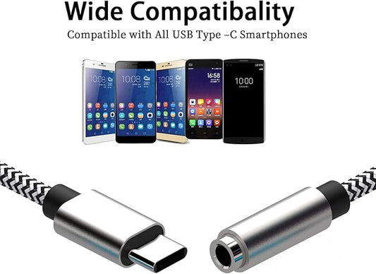 USB Type C to 3.5mm 4pack Female Headphone Jack Adapter: Type C to Aux Audio Cable Cord Compatible with Samsung Galaxy S22+ S21 Ultra S20 S10 S9 Note 20 10, Google Pixel 6 Pro/5/4/3/2