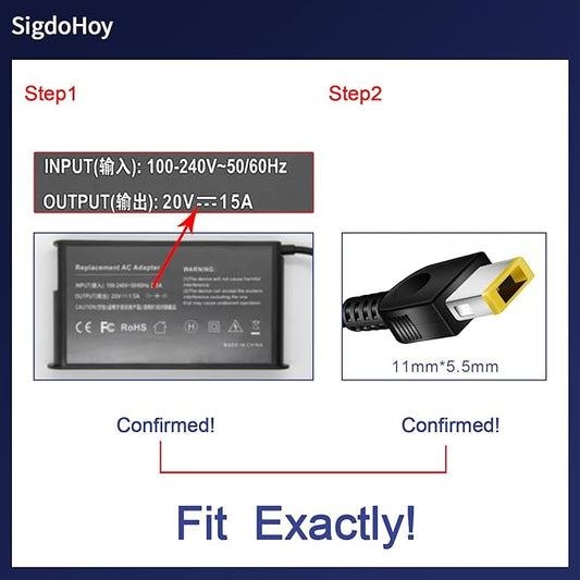 300W AC Charger for Lenovo Legion Pro 5 5i 7 7i Legion Slim 7 7i 5 5i Legion 7 7i 5 5i Lenovo 300W Charger ADL300SDC3A Power Supply Adapter Cord