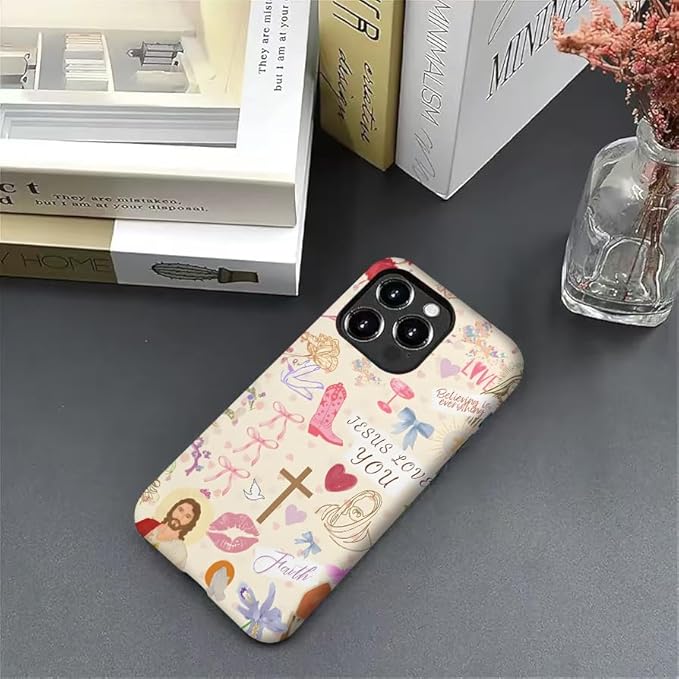 Generic Case Compatible with iPhone 12 Pro Max,Faith Jesus Christian Girly Phone Case for Girl Women,Durable Protection Case