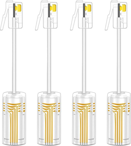 NECABLES 4Pack Phone Cord Detangler for Landline Telephone Handset Cord Detangler for Desk Phone RJ9 4P4C Male to Female White