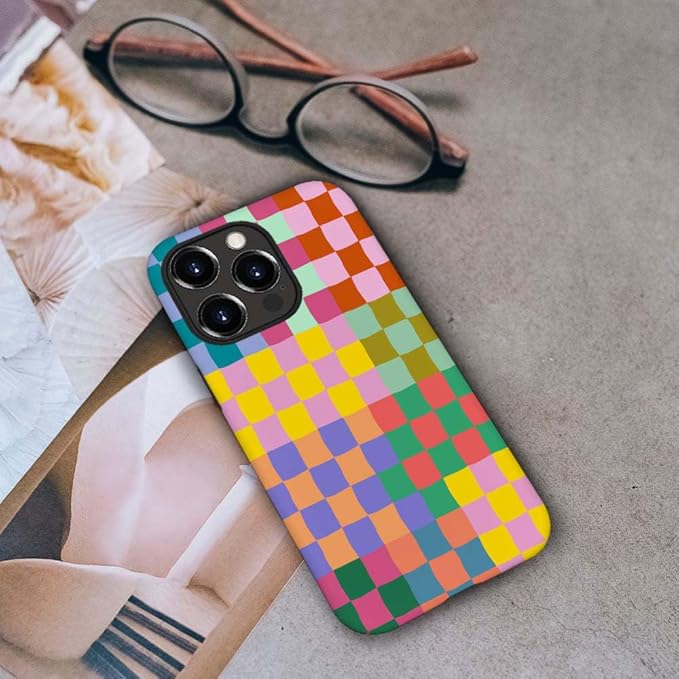 DAIZAG Case Compatible with for iPhone 12 Pro Max,Classic Checkerboard Plaid Phone Case for iPhone 12 Pro Max for Girl Women Boy Men