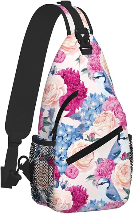 Cross Chest Bag Diagonally for Men Shoulder Bag for Travel Hiking Trendy Sling Bag with Adjustable Shoulder Strap