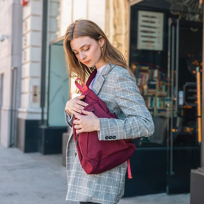 JESSIE & JAMES Peyton Crossbody Sling Backpack Concealed Carry Purse For Women Men Outdoor Chest Bag Shoulder Backpack