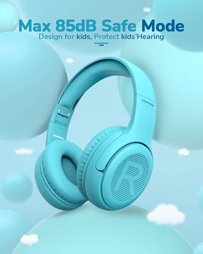 Toddler Kids Headphones Wired - Headphones for Kids Volume Limit 85/94dB Headset 3.5mm Jack Adjustable Foldable Headsets for Girls Boys Children Teens Pad Smartphones School