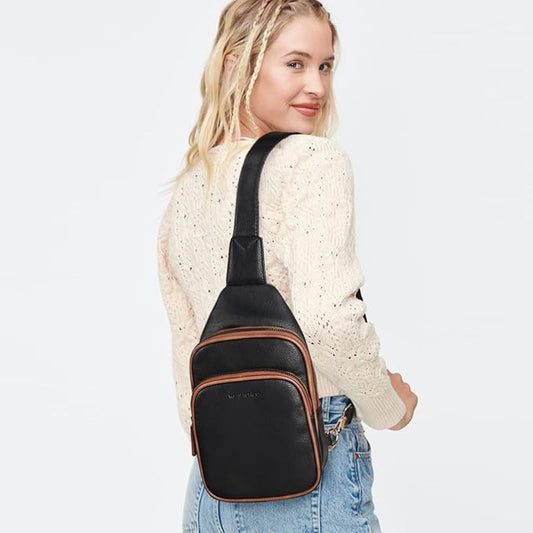 WESTBRONCO Small Sling Bag for Women Nylon Crossbody Sling Backpck Lightweight for Travel Casual Daily