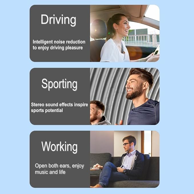 Wireless Headphones,Bluetooth 5.3 Ear Clip Earphones,36H Playtime Open Ear Clip Headsets with Mic,Mini Wireless Earbuds Bluetooth for Running Sport Gym,USB-C,Compatible with iPhone Android Samsung