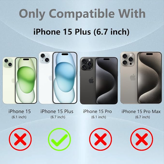 KANGHAR Case Compatible with iPhone 15 Plus,Black Leopard Design Compatible with MagSafe,Tire Texture Non-Slip +Shockproof Rugged TPU Protective Magnetic Case Designed for iPhone 15 Plus 6.7 Inch