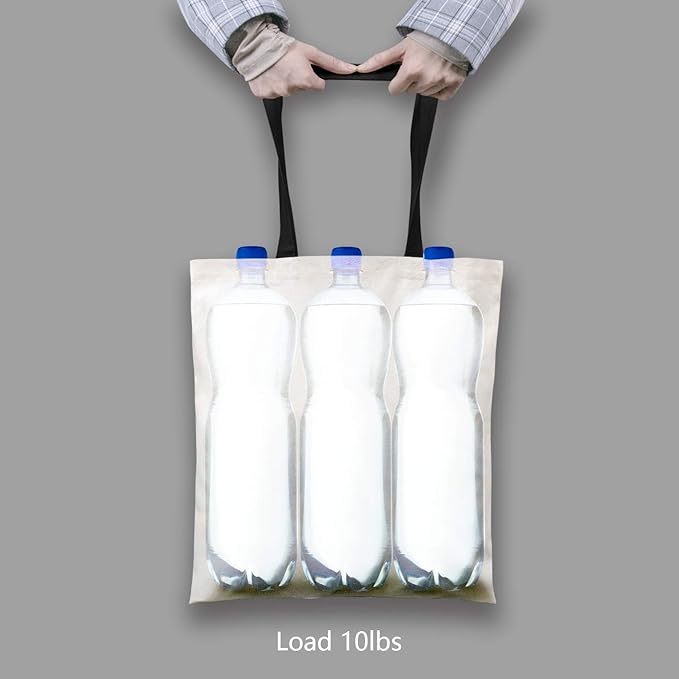 TOPDesign 6-Pack Economical Cotton Tote Bag, Lightweight Medium Reusable Grocery Shopping Cloth Bags, Suitable for DIY, Advertising, Promotion, Gift, Activity