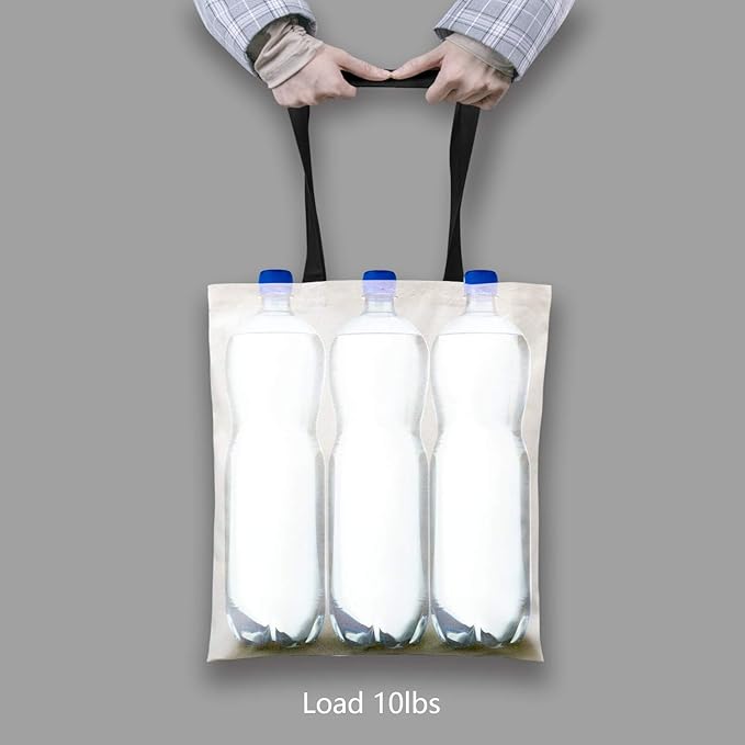 TOPDesign 12-Pack Economical Cotton Tote Bag, Lightweight Medium Reusable Grocery Shopping Cloth Bags, Suitable for DIY, Advertising, Promotion, Gift, Activity