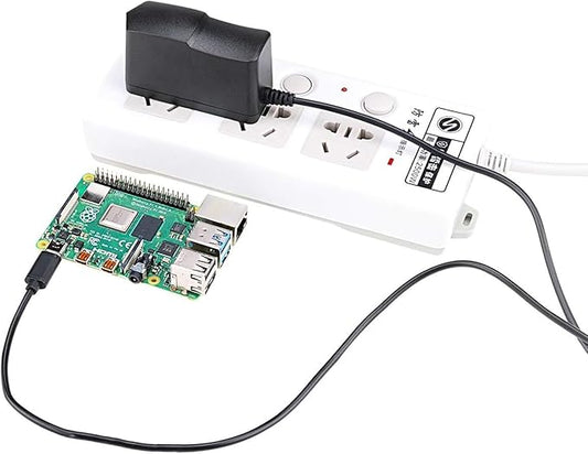 15W Power Supply Adapter for Raspberry Pi 4 Power Supply Charger, Type C Power Supply Cord 3.3FT, 15W 5V 3A Power Adapter Charger Replacement (Black)