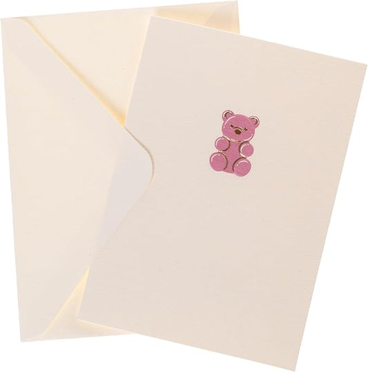 Graphique Gummy Bear Cards, Pack of 10 Cards with Envelopes, All Occasion Greetings, Blank Inside, Gold Foil Embossing, La Petite Press Collection Boxed Set, 3.25" x 4.75"