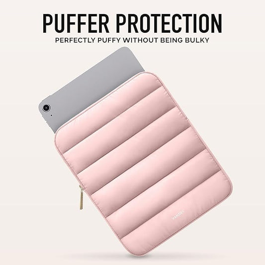 Vandel - The Original Puffy iPad Sleeve 9-11 Inch Tablet Sleeve, Pink i Pad Case for Women and Men, Cute iPad Air Pouch, 9 10 Inch, 11 Inch Bag