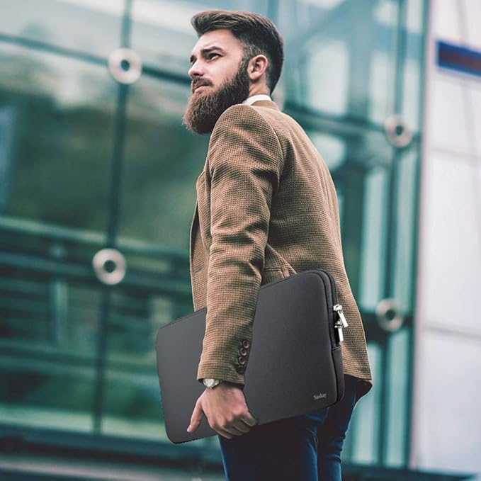 Laptop Sleeve Case,13-13.3 Inch Resistant Neoprene Laptop Sleeve/Notebook Computer Pocket Case/Tablet Briefcase Carrying Bag-(Grey)