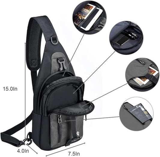 Y&R Direct 14 Colors Lightweight Sling Backpack Sling Bag Travel Hiking Small Backpack for Women Men Gifts