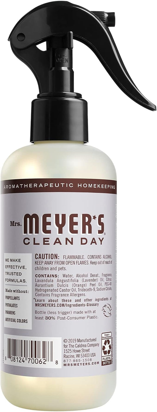 MRS. MEYER'S CLEAN DAY Room and Air Freshener Spray, Non-Aerosol Spray Bottle Infused with Essential Oils, Lavender, 8 fl. oz