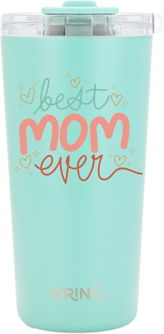 Drinco - 20 oz Stainless Steel Tumbler | Double Walled Vacuum Insulated Mug With Lid, 2 Straws, For Hot & Cold Drinks (Mother 20oz Sage, 20oz)