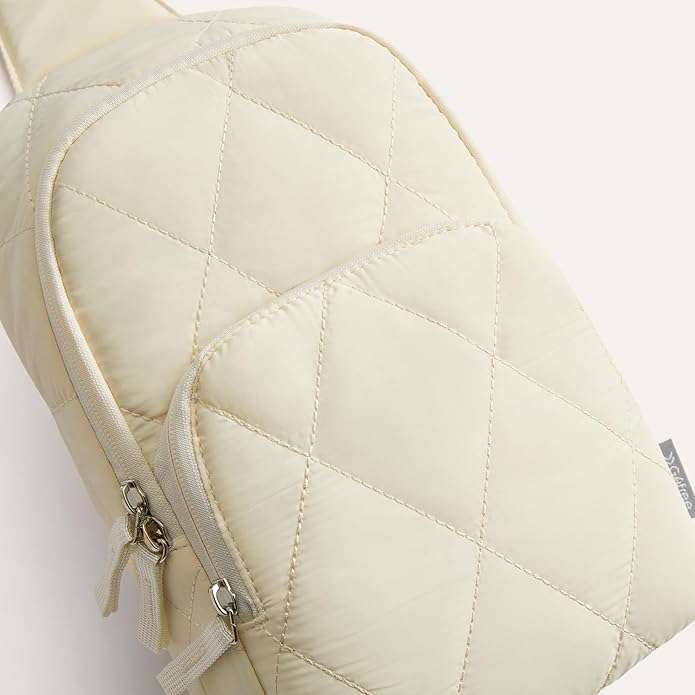 G4Free Sling Bag for Women, Casual Quilted Puffer Crossbody Purse Lightweight Fanny Packs for Daily Travel Work