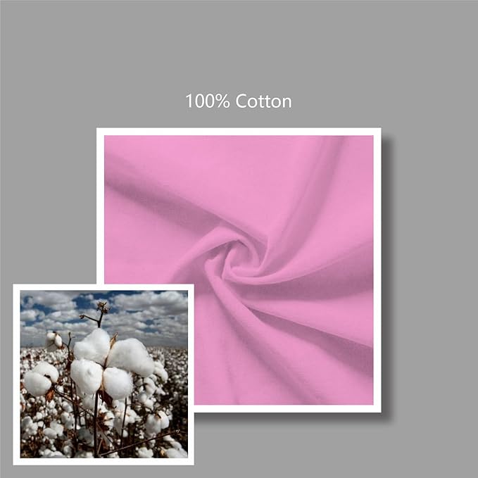 TOPDesign 12-Pack Economical 16"x15" Baby Pink Cotton Tote Bag, Lightweight Medium Reusable Grocery Shopping Cloth Bags, Suitable for DIY, Advertising, Promotion, Gift, Activity