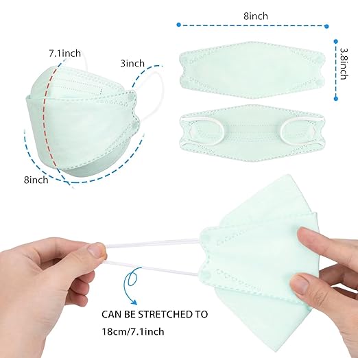 Borje KN95 Face Masks 50 Pack, Breathable Comfortable and Disposable KN95 Mask,Masks for Adults