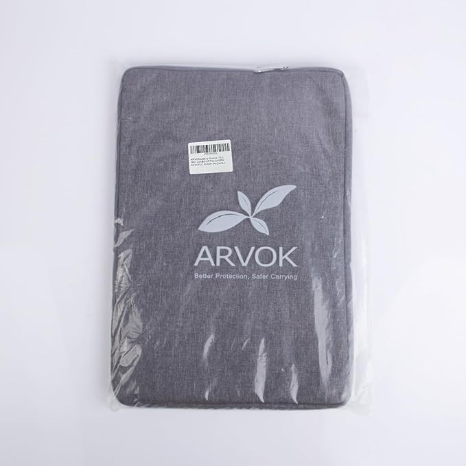 Arvok Laptop Sleeve Case 13 13.3 14 inch for MacBook Air 13-inch/MacBook Pro 13/14 inch, Water-Resistant Protective Portable Computer Cover Bag for HP/Dell/Asus/Acer, Gray
