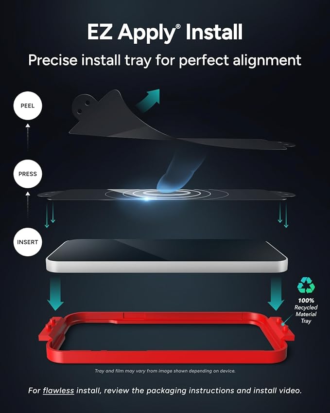 ZAGG Glass Elite Privacy Screen Protector for iPhone 16/15-2-Way Privacy Filter, Ultra-Strong Tempered Glass, 5X Stronger, InvisibleShield, Smudge-Free, Easy Install, Recycled Content