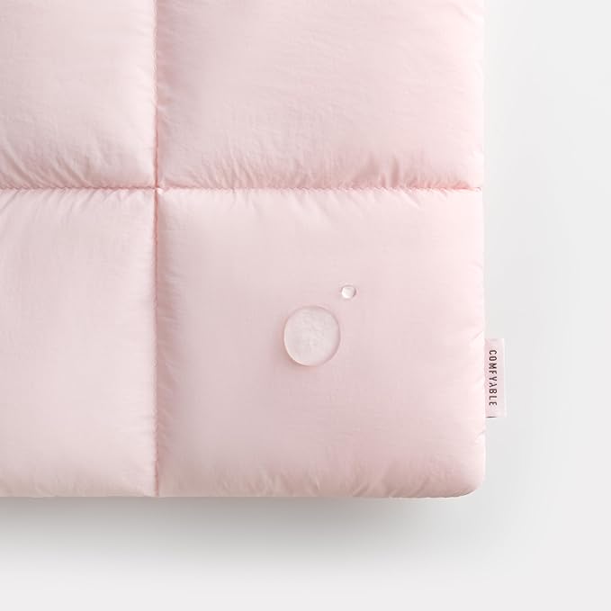 Comfyable Puffy Laptop Sleeve 15 Inch 16 Inch, Quilted Puffer Laptop Carrying Case, Pillow Pouch Compatible for MacBook Air 15 in M4 2025 & MacBook Pro 16 in M4 2024, Light Pink