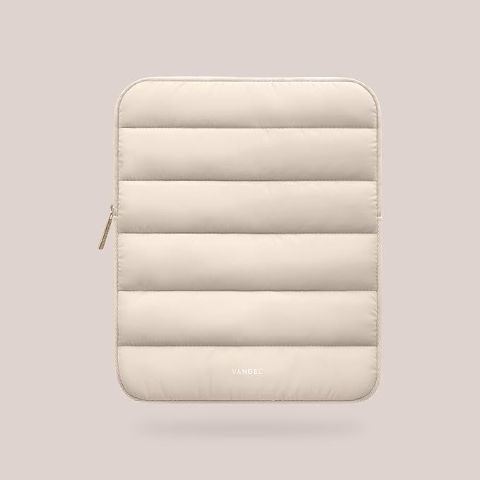 Vandel - The Original Puffy iPad Sleeve 9-11 Inch Tablet Sleeve, Beige i Pad Case for Women and Men, Cute iPad Air Pouch, 9 10 Inch, 11 Inch Bag