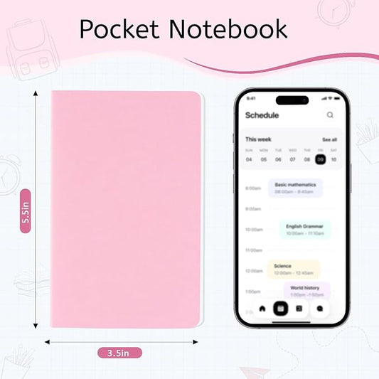 Oucaru 64PCS Mini Notebooks Bulk, 3.5" x 5.5", 12 Rainbow Color, 60 Pages Blank Paper Small Pocket Notebook Set, Mini Journal Memo Notepads for Kids, Students, Traveler, School Office Supplies