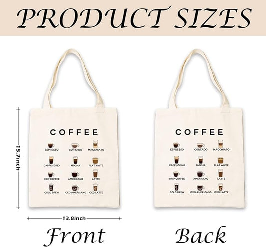 Canvas Tote Bag Aesthetic for Women,Reusable Canvas Cute Shoulder Bag for Grocery, Shopping, Beach & Daily Use