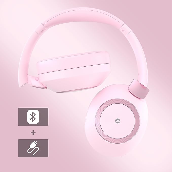 Active Noise Cancelling Headphones, 100H Playtime Headphone Wireless Bluetooth, Bluetooth Headphone with Microphone, Over Ear Wireless Headphones with Deep Bass,Fast Charging for Travel