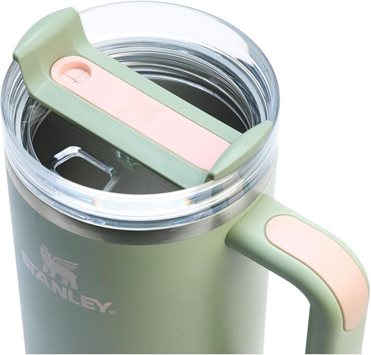 STANLEY Quencher H2.0 Tumbler with Handle and Straw 40 oz | Flowstate 3-Position Lid | Cup Holder Compatible for Travel | Insulated Stainless Steel Cup | BPA-Free | Lichen