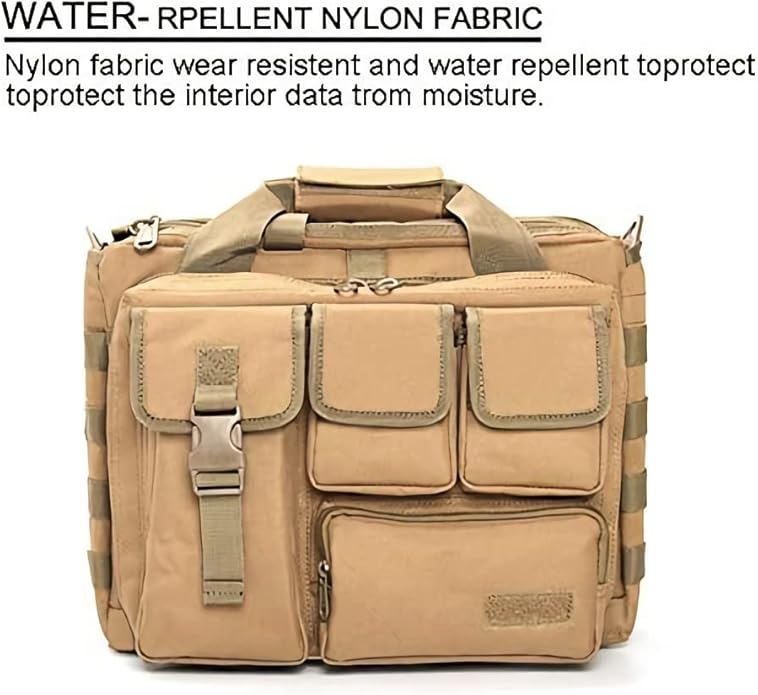 Tactical Briefcase, tactical computer bag 14.1" 15.6 In Men's Military Laptop Messenger Multifunction Briefcase for Men