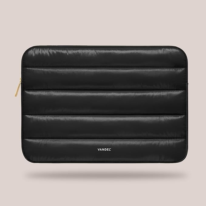 Vandel - The Original Puffy Laptop Sleeve 13-14 Inch. Black Laptop Sleeve for Women. Carrying Case Cover MacBook Pro 14 in, MacBook Air 13 Inch, iPad Pro 12.9, Dell, Asus, HP